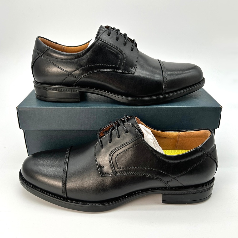 Florsheim Midtown Cap Toe Oxford Size 9 D Mens Dress Shoes Black Leather NEW NWT